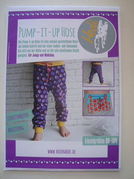 Papierschnittmuster Pump-it-up-Hose Kids Hedi näht 86-134