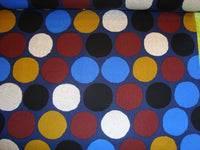 Canvas - Leinen mit großen Punkten dunkelblau
