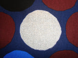Canvas - Leinen mit großen Punkten dunkelblau